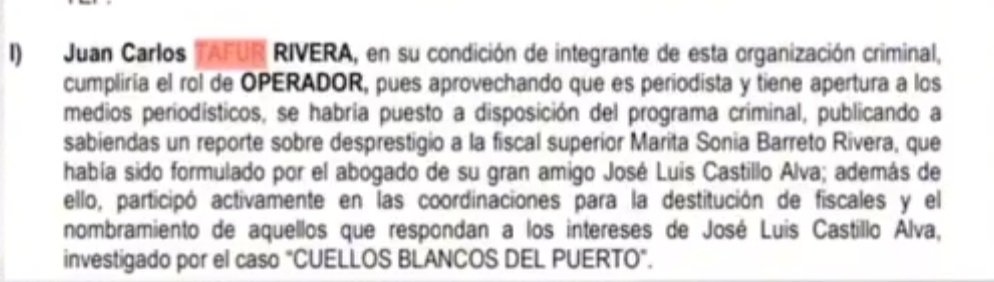 Ahora resulta que por cuestionar a Marita Barreto te consideran miembro de una organización criminal y te allanan. Este no es un Estado de derecho y el sistema de justicia se ha vuelto la chacra de la Fiscal farandulera.