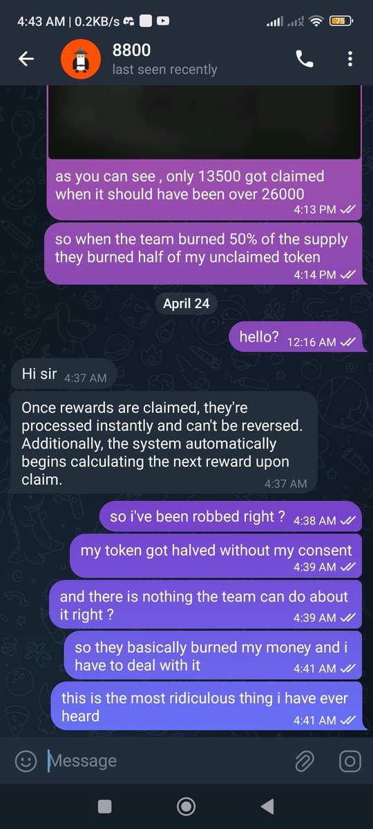 @BVMnetwork @okxweb3 hey @BVMnetwork  did you guys know that when 50% of the RUNIX token got burned , users unclaimed runix from the activated runners got burned as well ? and the admins on the telegram are telling me there is nothing they can do about it 😂  , so i got scammed !