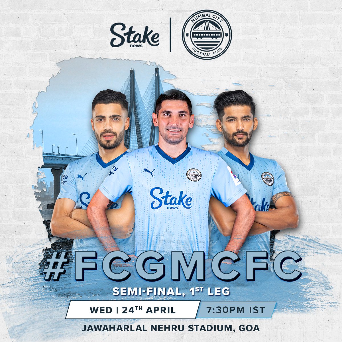 stakenewsindia's tweet photo. #Islanders 🤜🏻🤛🏻 #Gaurs
Semi-finals can't get bigger than this, and this is just the 1st leg
Send in your support with all your 🩵
#FCGMCFC #AamchiCity #MCFCxStakeNews #MumbaiCity #ISLSemiFinal #IndianSuperLeague #ISL #ISL10 https://t.co/xpliySSTum