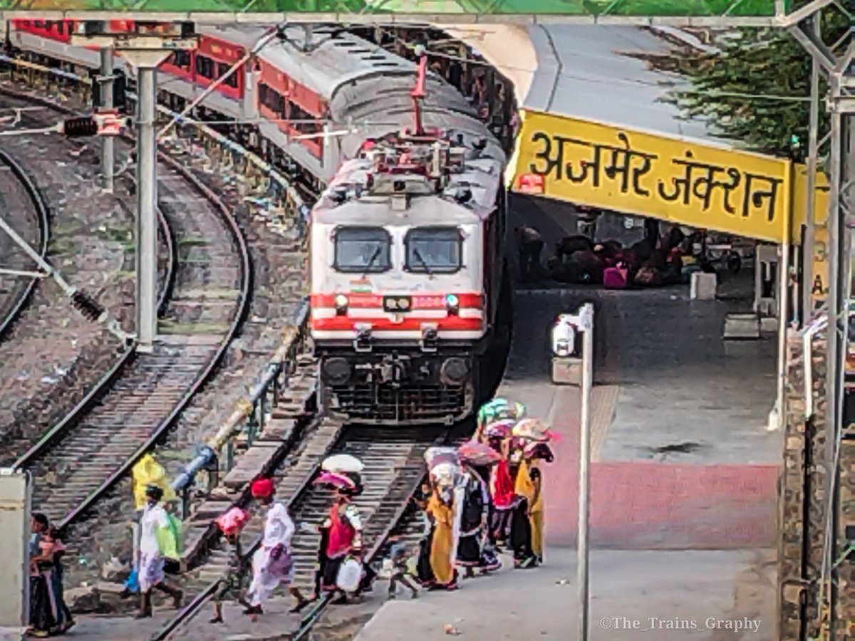 Train movement at Ajmer Railway Station during summer vacation. <a href="/DrmAjmer/">DRM AJMER</a> <a href="/NWRailways/">North Western Railway</a> <a href="/RailMinIndia/">Ministry of Railways</a>