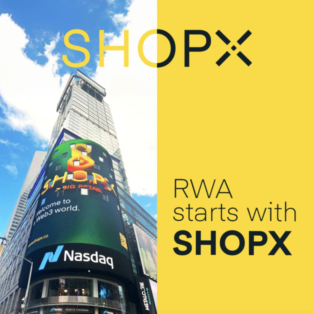 ❎ It's officially #RWASeason with $SHOPX ❎ 

Don't miss out on the #RWASeason frenzy ignited by $SHOPX! 

From pioneering partnerships to community-driven incentives in #ETH, the future of commerce has never looked brighter. 

Let's make history together! #Web3 #NFT