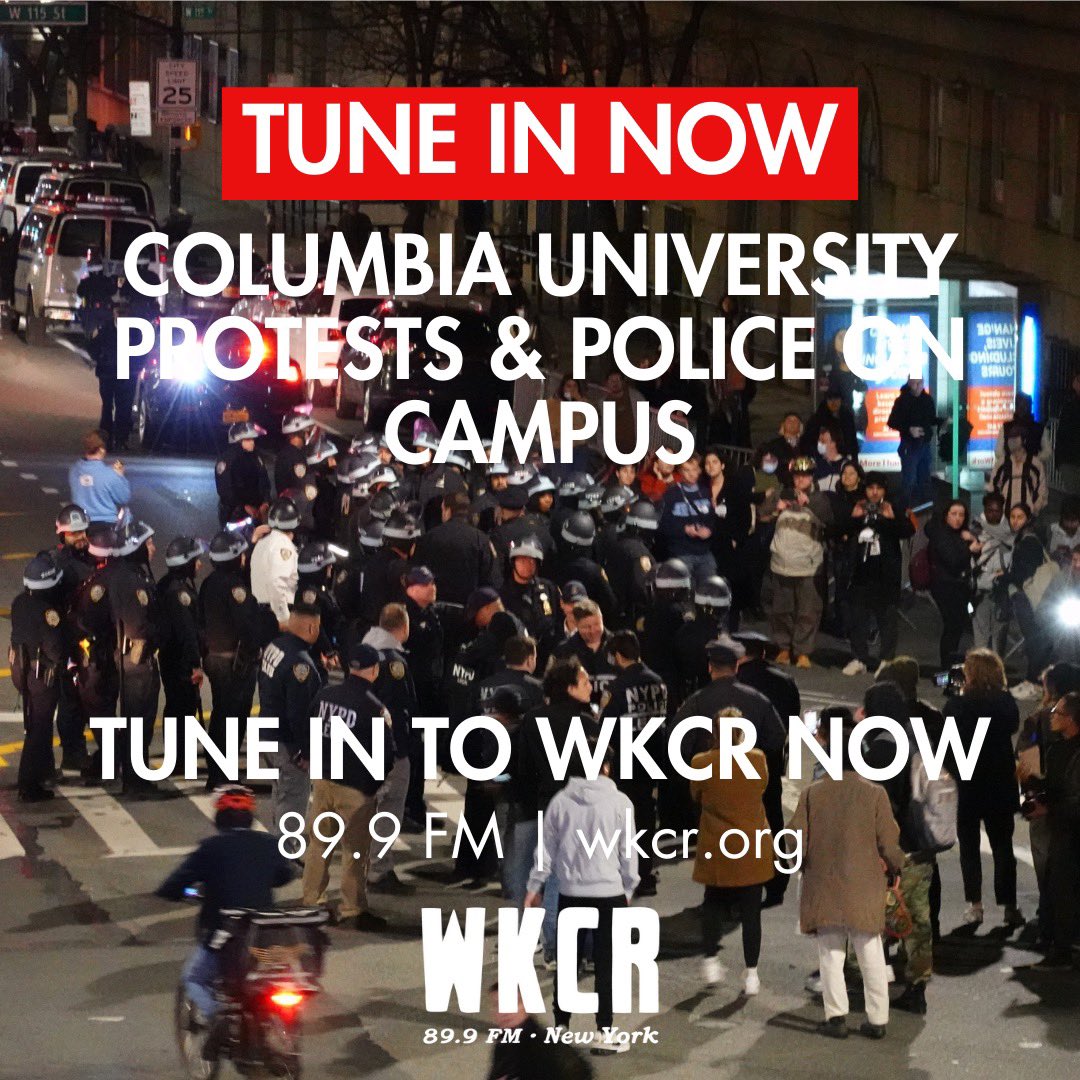 Tune in now as we report on major developments on campus right now. WKCR.org and 89.9 FM