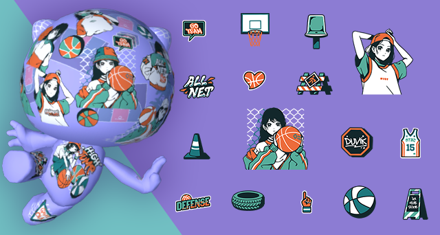 新たなステッカーシリーズ
「Streetball girl」のジェムガチャが開催中！

▼開催期間
2024/4/24～2024/7/31
#TOYVERSE