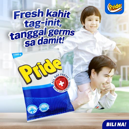 Ayos lang maglaro under the sun si bagets, mommy! ⛹🏼 Sa antibacterial formula ng #PrideDetergent, alis na ang mantsa, tanggal pa ang bacteria! Bili na sa pinakamalapit na grocery stores at supermarkets! 🛒