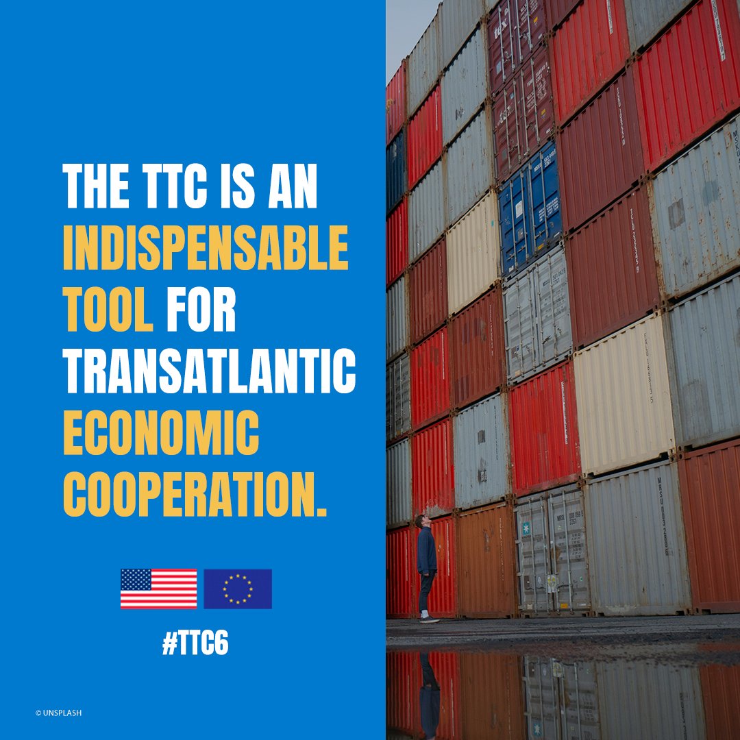 The United States and European Union have the largest bilateral trade and investment relationship and the most integrated economic relationship in the world 🇺🇸🤝🇪🇺 #TTC6