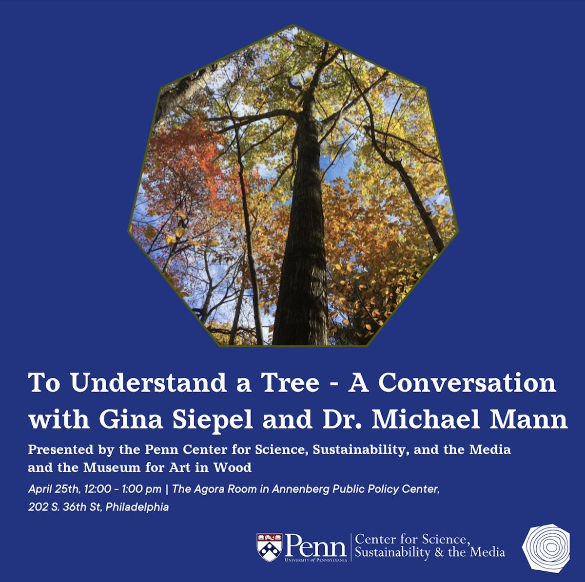 I will be in conversation with artist Gina Siepel at “To Understand A Tree” at @APPCPenn on Thurs Apr 25 at 12 noon @PennCSSM @museumartinwood #EarthWeek Register here (remote option available): web.sas.upenn.edu/pcssm/calendar…