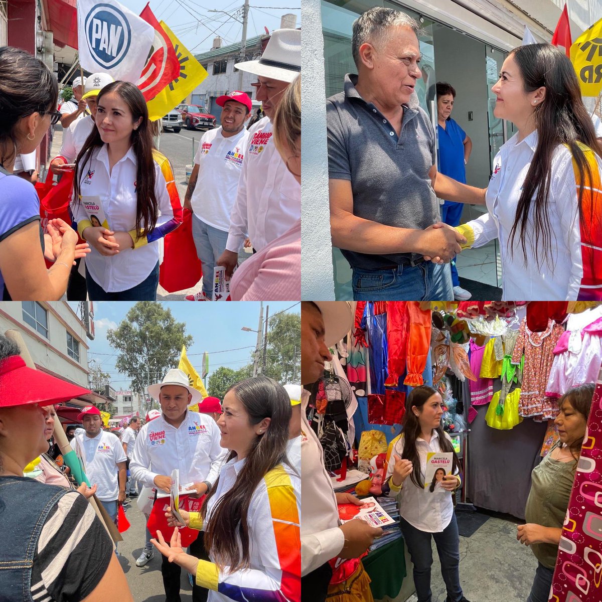 La candidata de #VaPorGAM @MaricelaGastelu recorrió la colonia Nueva Atzacoalco en compañía del candidato a diputado local por el Dtto. IV @ngelgj, en coordinación con legisladores de #VaPorLaCDMX se asignarán recursos para espacios públicos iluminados. #VaPorTuFamilia