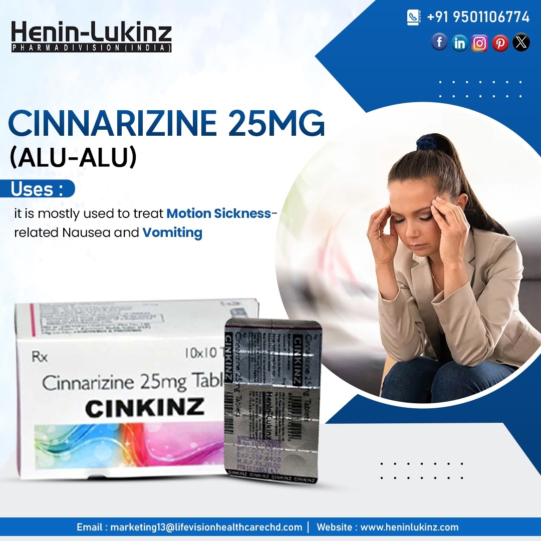 Introducing CINKINZ Tablets by Henin Lukinz. 
For more info Call us at +91-9501106774| 
heninlukinz.com | Email:marketing13@lifevisionhealthcarechd.com | 
. 
. 
#heninlukinz #PCDPharma #PharmaFranchise #pharmacompany #monopoly #businesssupport