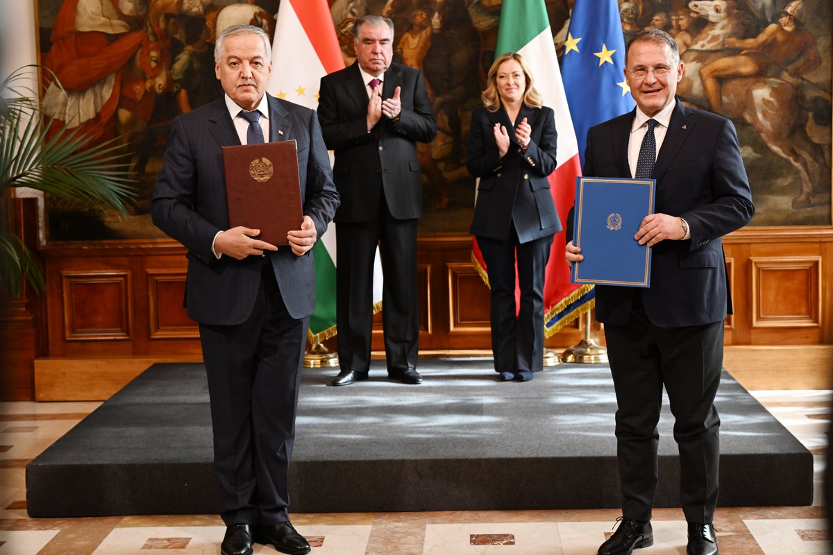 Ceremony of signing the cooperation documents between Tajikistan and Italy mfa.tj/en/main/view/1…