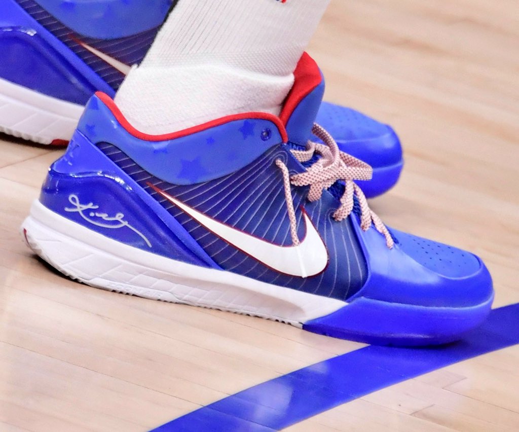 PG has these Kobe 4s on: