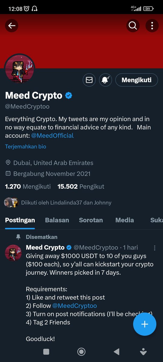 crensi12's tweet photo. @MeedCryptoo This project stands out from others for its realism and excellent qualities of the team, which is focused on achieving real results.I am confident in the success of this project. 
@CWullandari @ciciwulandaripg https://t.co/IoPd5Sb3dZ