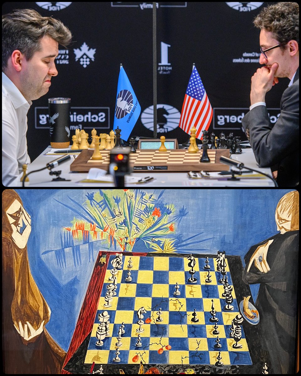 <a href="/FIDE_chess/">International Chess Federation</a> Chess Players, by Jacob Lawrence, 1954, 📸 by Michal Walusza