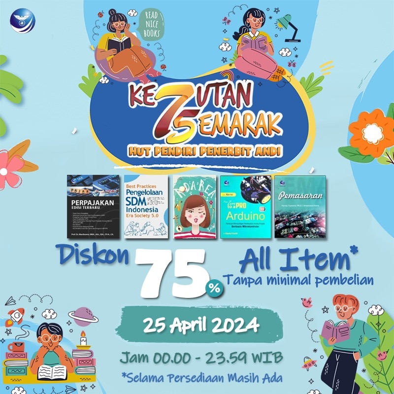 Promo diskon 75% all item buku terbitan andi!! Link di bio aku!! 

Khusus 25 april 2024 aja guys!! 

#borong #diskonbuku #earthquake