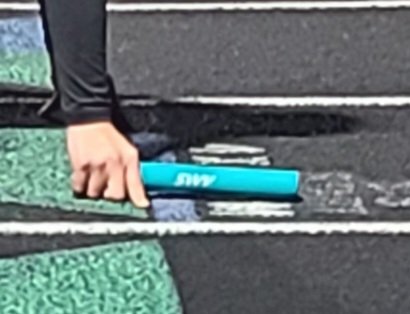 Update new batons saw their 1st action of the season tonight.  Thank you to Izzy's Collision Center in Villisca for the teal base coat and Frank's Body Shop in Corning for the lettering.  They looked great! #RunWiththePack  #Twolvesterritory