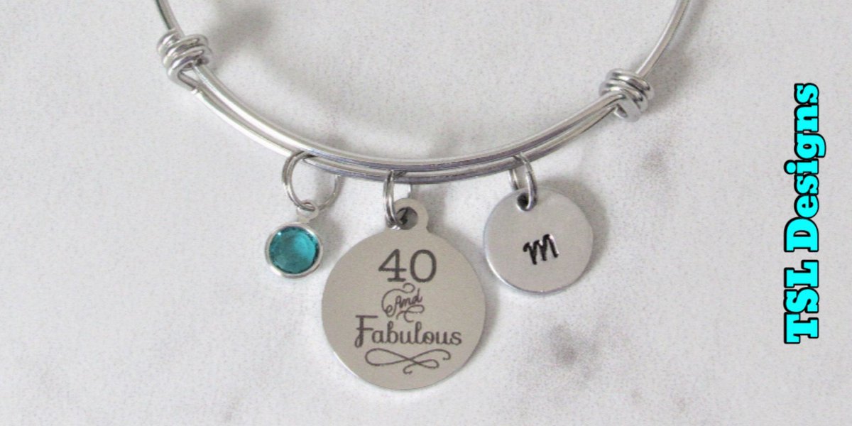 40 & Fabulous Bracelet with Initial Personalized Disk and Birthstone Crystal
buff.ly/4aNXkxA
#bracelet #charmbracelet #handmade #jewelry #handcrafted #shopsmall #etsy #etsystore #etsyshop #etsyhandmade #etsyjewelry #40thbirthday #40andfabulous #birthdaygift #Personalized