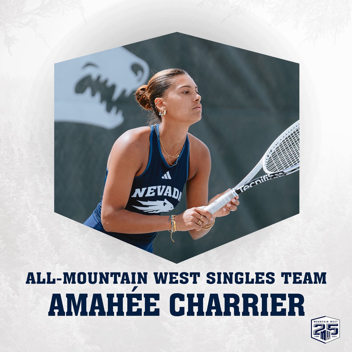 She's 2⃣ for 2⃣!!! Amahée has been named to her second career All-Mountain West Singles Team! #BattleBorn