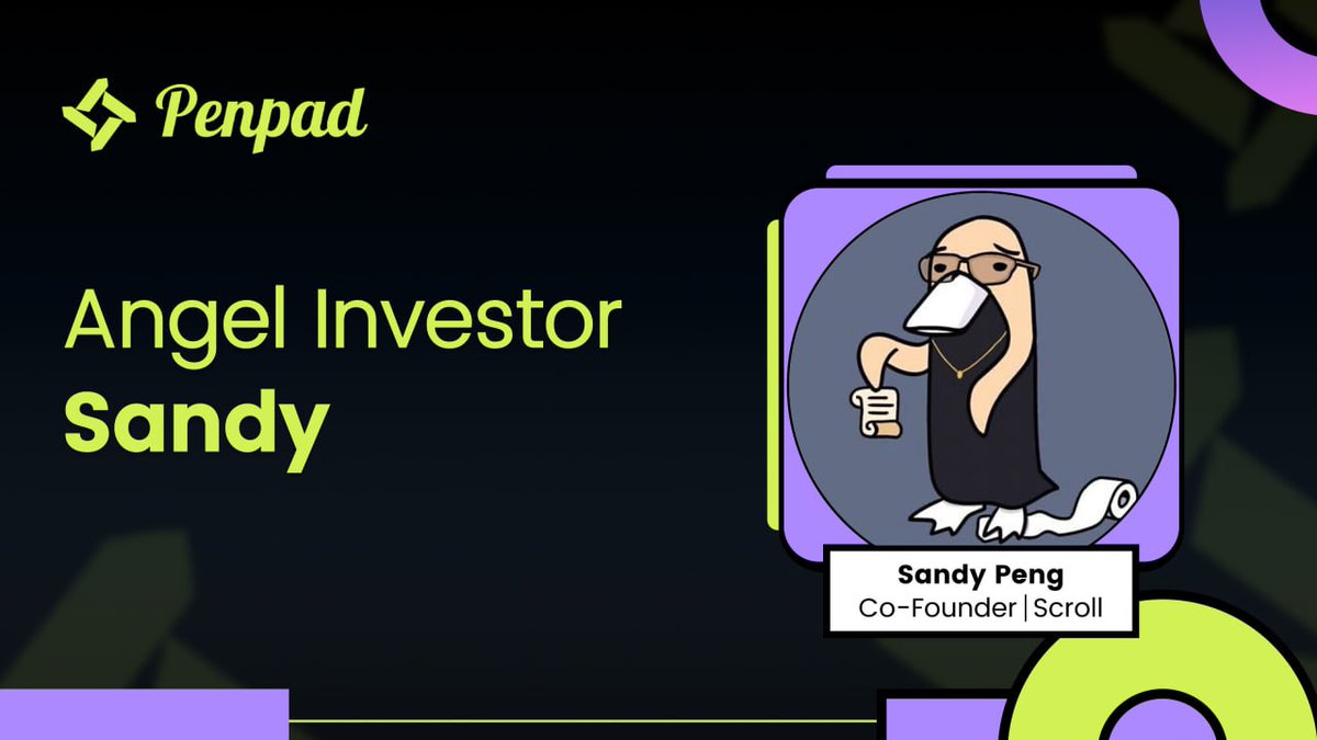 SANDY PENG, CO-FOUNDER OF SCROLL,  INVESTS IN PENPAD

We're excited to announce that Sandy Peng , co-founder of @Scroll_ZKP, has invested in PenPad, bringing her invaluable expertise in Web3 and exceptional leadership. @sandyzkp will undoubtedly play an important role in steering