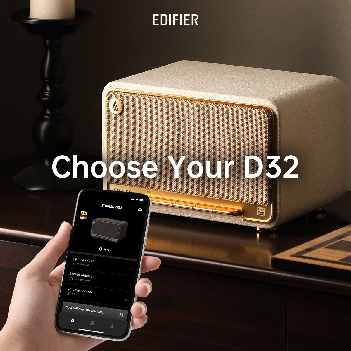 Unlock the Power of D32: Your Ultimate Sound Companion! 🎶 Explore seamless connectivity, convenient control, and immersive sound. Get ready to elevate your audio experience! 

#EDIFIER #D32 #Edifiermalaysia #EdifierD32 #PortableSpeaker #HiResAudio #Wireless #AppleAirPlay