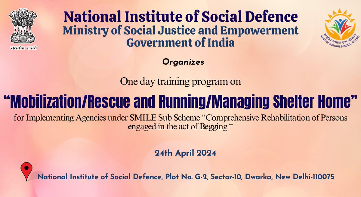 National Institute of Social Defence (NISD) (@NISD_India) on Twitter photo 2024-04-24 04:19:40