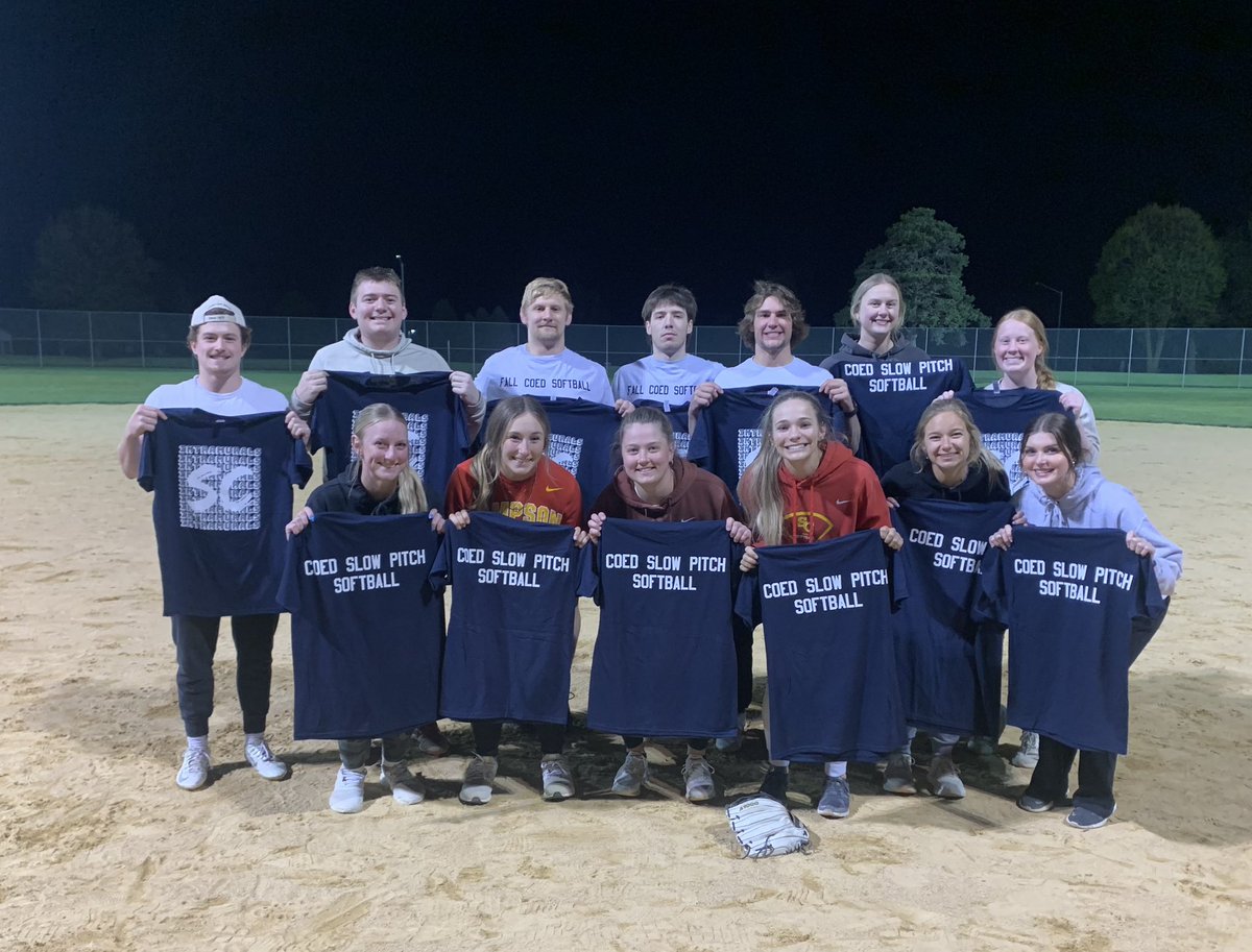 IM Men’s &amp; Coed Softball 🥎 Champs🏆🙌🏻 Thank you seniors for all your participation! #scim