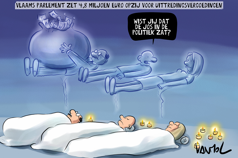 #doorbraak #vanmoltoons #vanmol #cartoon #uittredingsvergoeding #parlement #graaien