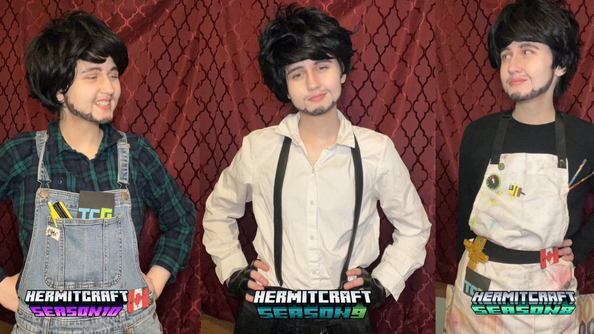 EndyTheMusical (@endythemusical) on Twitter photo Three <a href="/VintageBeefLP/">VintageBeef</a> cosplays, through the last couple seasons! Finished the s10 one today so thought I'd put em all together
#vintagebeef #vintagebeeffanart #hermitcraft #hermitcraftcosplay Three <a href="/VintageBeefLP/">VintageBeef</a> cosplays, through the last couple seasons! Finished the s10 one today so thought I'd put em all together
#vintagebeef #vintagebeeffanart #hermitcraft #hermitcraftcosplay