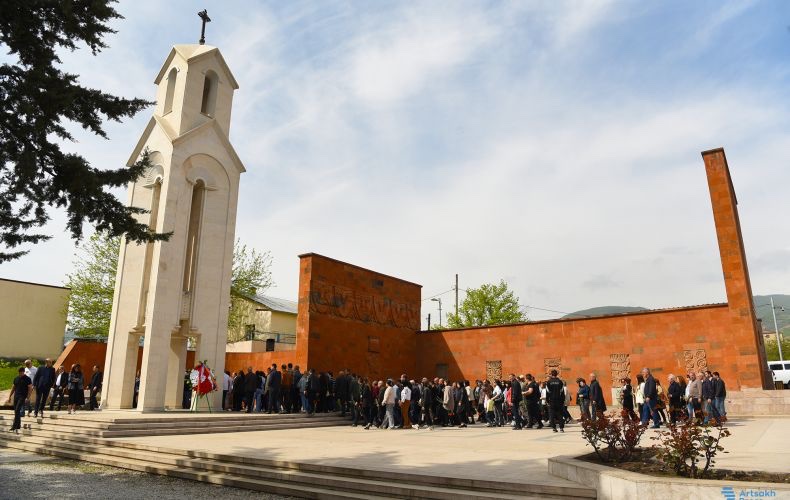 Today, April 24, marks the 109th anniversary of the Armenian Genocide. This photo is from last year’s commemoration in Stepanakert, capital of (now ethnically cleansed) Nagorno-Karabakh. How does one commemorate genocide during genocide?