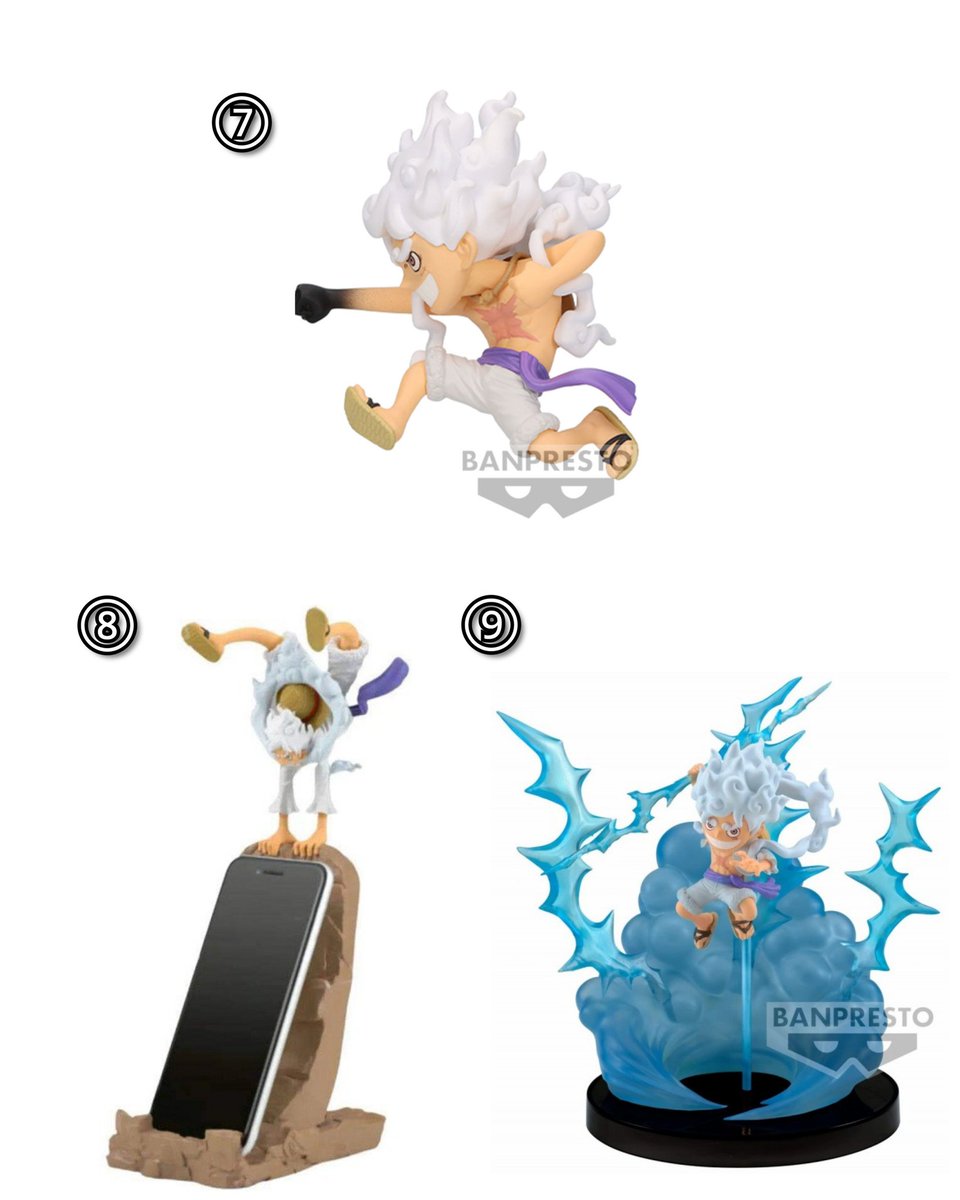 749djydn095ul2T's tweet photo. ONEPIECE 2024年発売
プライズ景品
モンキー・D・ルフィ-ギア5-

①フィギュアキーホルダー
2月発売
②ぬいぐるみ
3月発売
③めちゃもふぐっとぬいぐるみ
4月発売
④戦光絶景
6月発売
⑤KING OF ARTIST
7月発売
⑥フィグライフ
7月発売
⑦ワーコレ
7月発売
⑧フィグライフ
8月発売
⑨ワーコレ
9月発売 https://t.co/UrXfhyYwEE