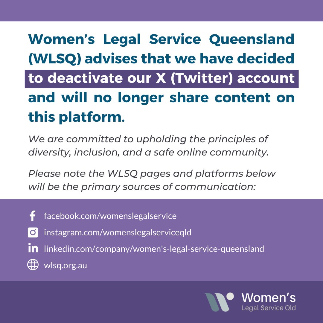 Womens Legal Service Queensland tweet media
