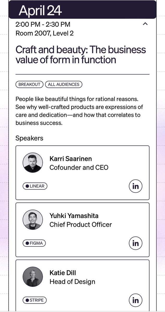 Join us tomorrow on a @Stripe session on why craft and quality matters for businesses. At 2pm, a bit before Jensen Huang’s talk :)