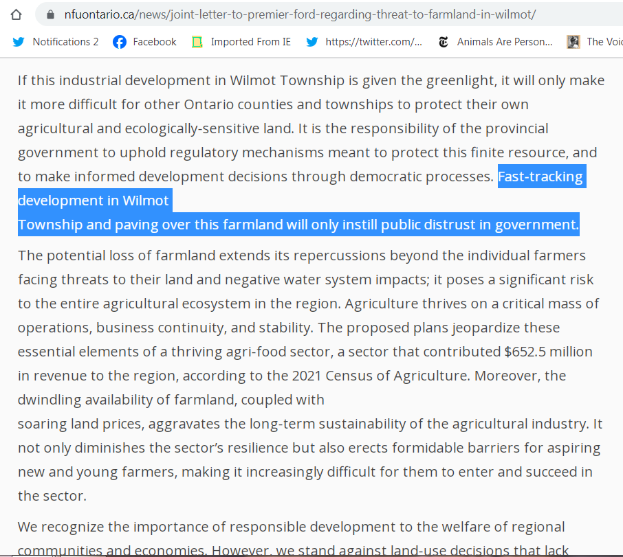 Drop your destructive plans to destroy 2,400 acres of #Greenbelt & wetlands for #Hwy413.

And stop your mob shakedown tactics and authoritarian, corrupt land grabs!

Jfc you need prison for your thieving #kleptocracy. How many bribes & kickbacks you take?
nfuontario.ca/news/joint-let…