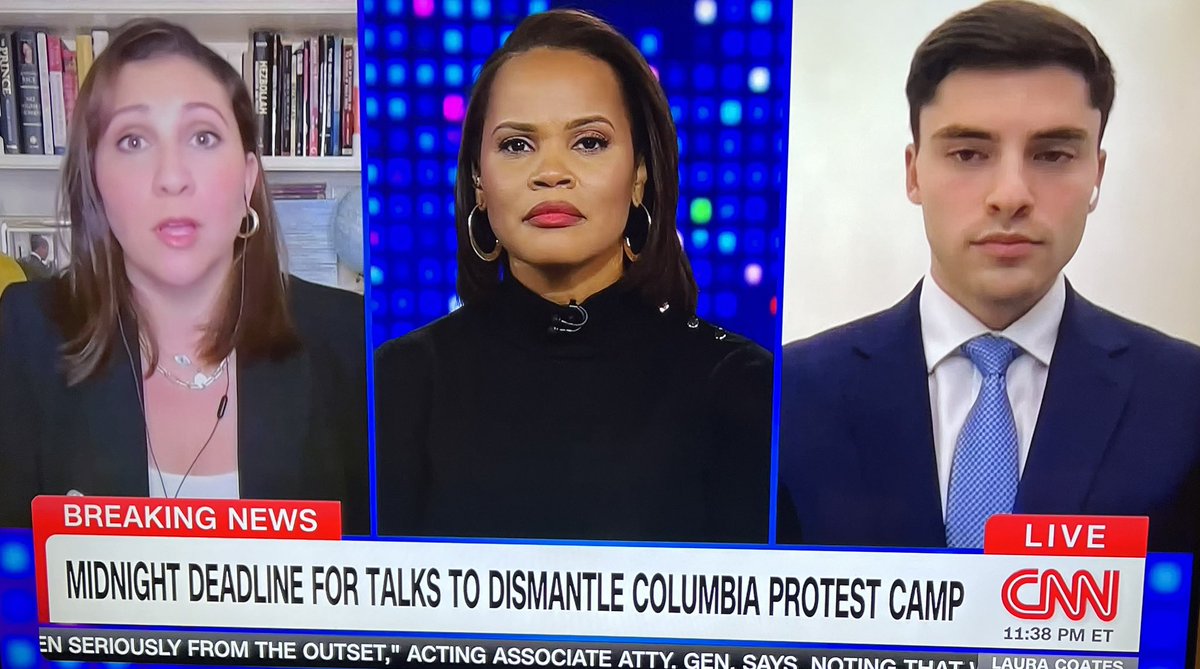 “If students want to protest, do it within the rules and don’t coordinate with outside groups,” says @HagarChemali, who teachers at @ColumbiaSIPA on @CNN’s Laura Coates. “I understand why (Jewish) students don’t feel safe,” she says. Read @nytimes: “Columbia University set a