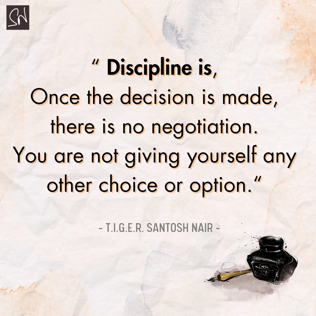 Discipline is the unwavering commitment we choose once, and live out daily. No back doors, no excuses—just pure dedication to our path. Let's hold ourselves accountable. Are you ready to make that choice? 💪 #NoNegotiation #StayDisciplined