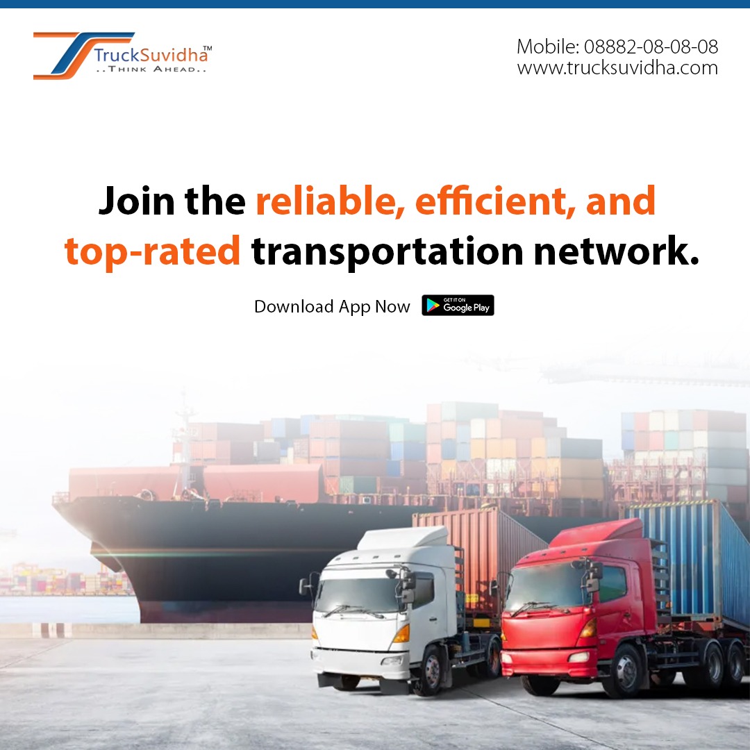 Ride with confidence, ride with Truck Suvidha. Top-rated, efficient, and reliable. Join us and elevate your transportation experience today! 🚚 #TruckSuvidha #ReliableRide

For more details check - trucksuvidha.com
Contact us - 08882-08-08-08