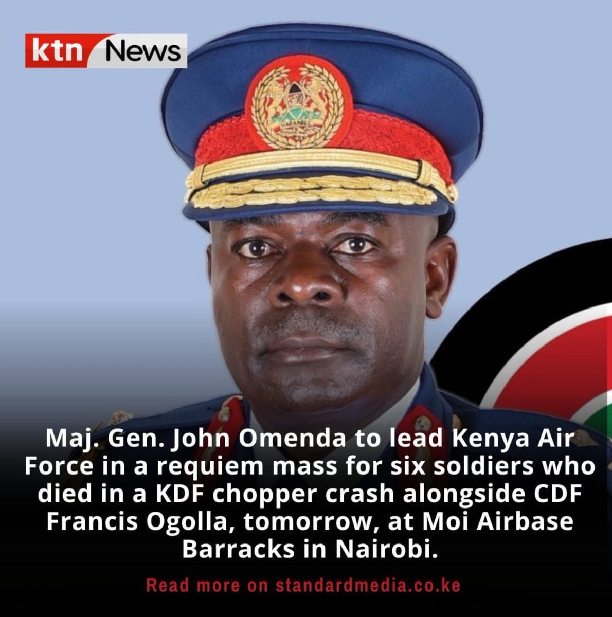 I know this is a pure military issue but as a candidate for next Commander-in-Chief I must have a say. If indeed Ruto appointed Gen Francis Ogolla and indeed Tonje Rules don’t merit then he (Ruto) should appoint Maj. Gen. John Omenda to succeed Gen. Ogolla as Kenya’s new CDF.