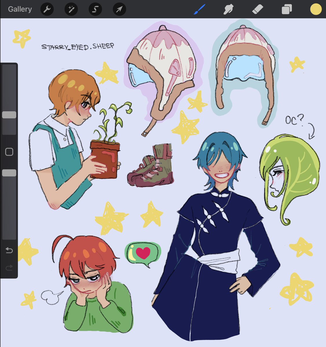 sheep_eyed's tweet image. 💗🌱✨#artist #sketchyart #sketch #drawing #doodle #procreate