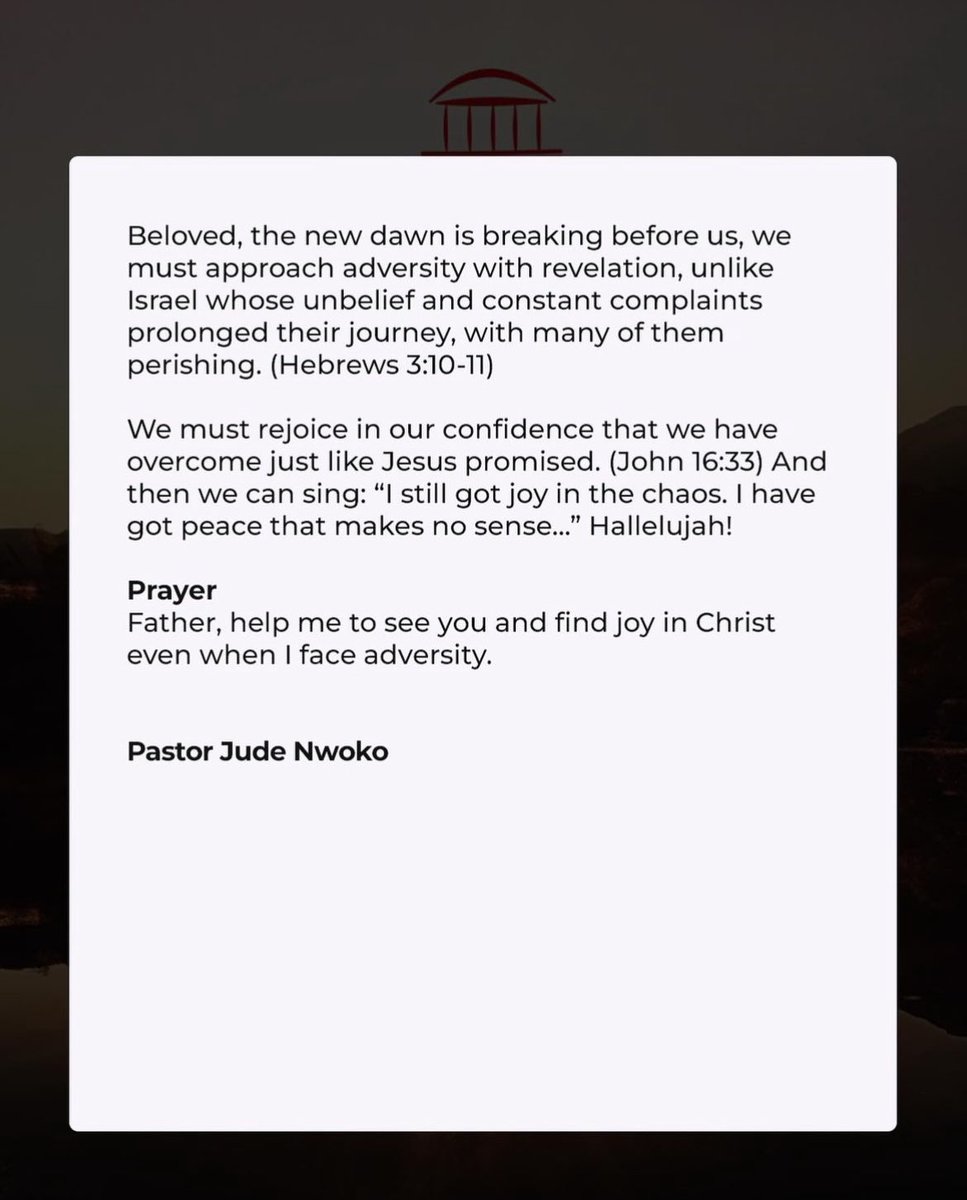 #ANewDawn devotional [24-Apr-24]
We have come to share in Christ,IF indeed we hold *our original conviction* firmly, to the very end.
- Heb.3:14

This verse iterates that:
-it’s possible for conviction to wane;
-conviction can change.

Be intentional about avoiding such pitfalls.