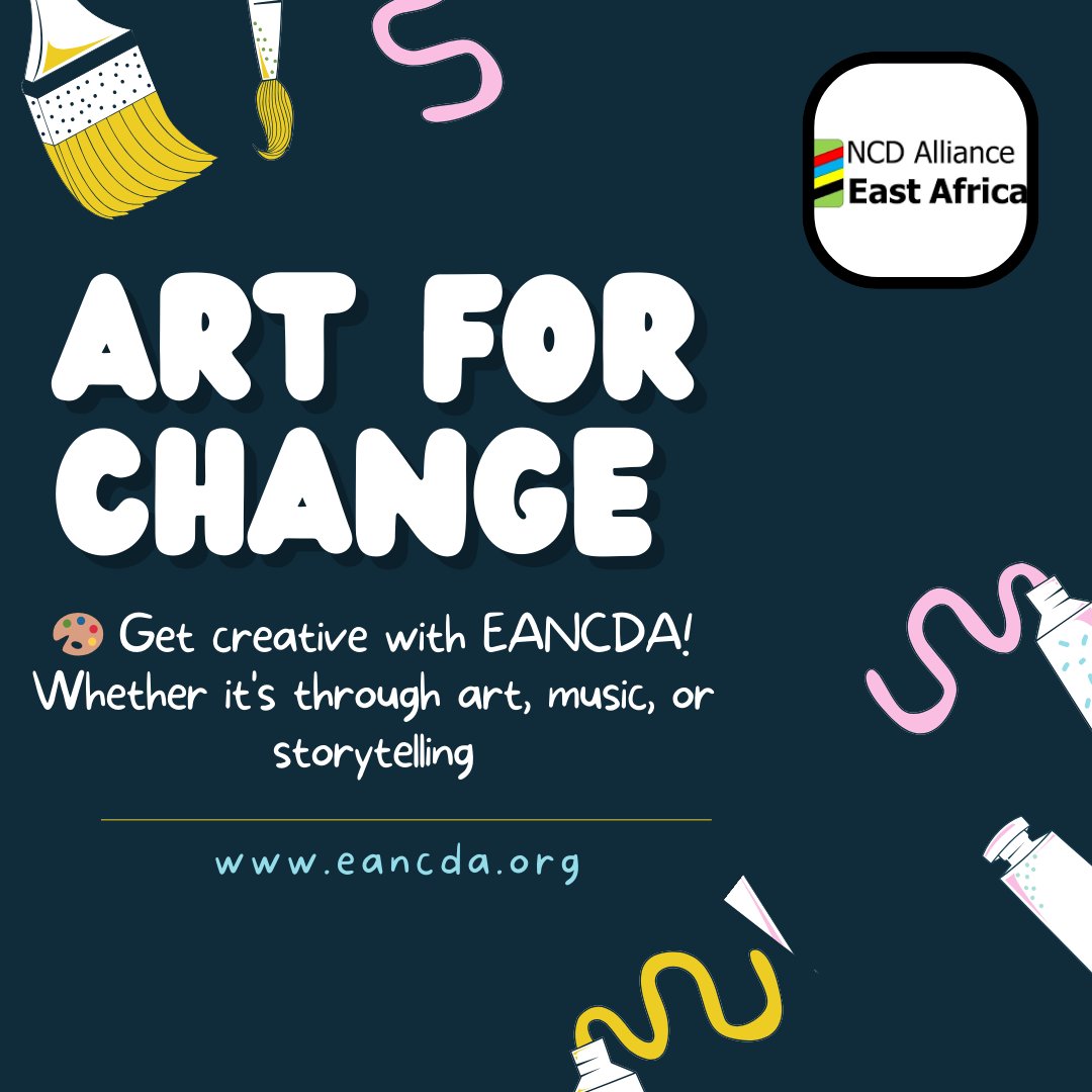 Let's harness the power of creativity to raise awareness and spark change in the fight against NCDs. 

How do you express your passion for health and wellness? 🎨✨ #NCDCreativity #ArtForChange #EANCDAInspires