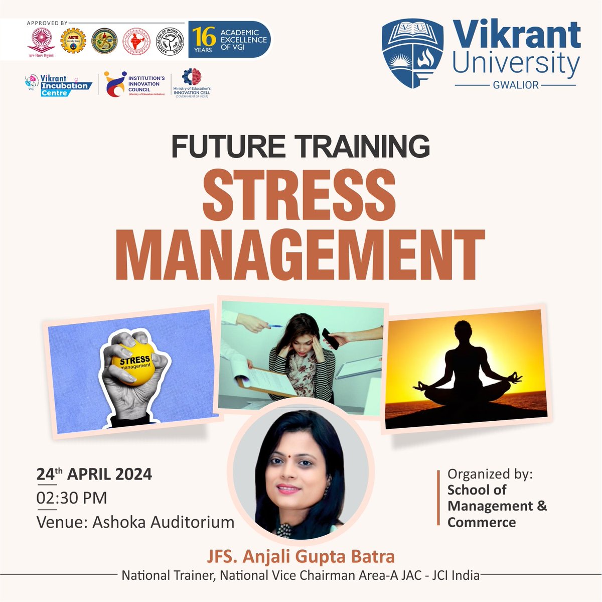 #StressManagement #Stress #VikrantUniversity #VikrantGroupofInstitutions #Gwalior #Indore #MadhyaPradesh #India