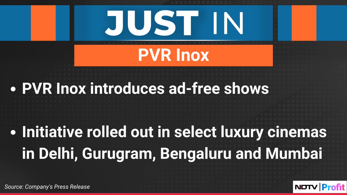 #PVRInox introduces ad-free shows. 

For the latest news and updates, visit: ndtvprofit.com