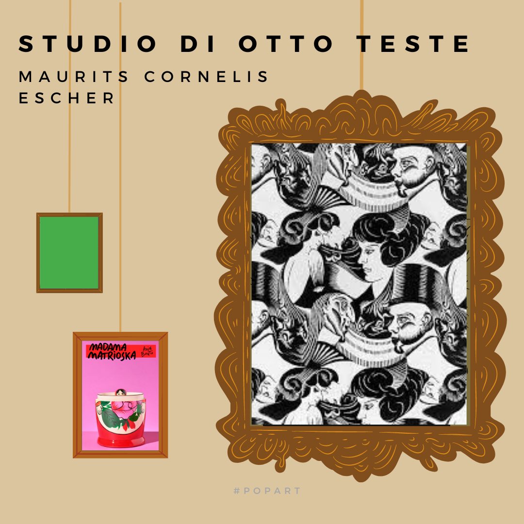 💥 Eccoci con le rubriche #POPcorn e #POPart!

"Madama Matrioska" di Anja Boato ci ha fatto pensare a...

🎥 "Pulp fiction", per la costruzione narrativa episodica.
🖼 "Studio di otto teste" di Escher, per i personaggi costruiti a incastro.

#POPfive #POP2024 #FAAM