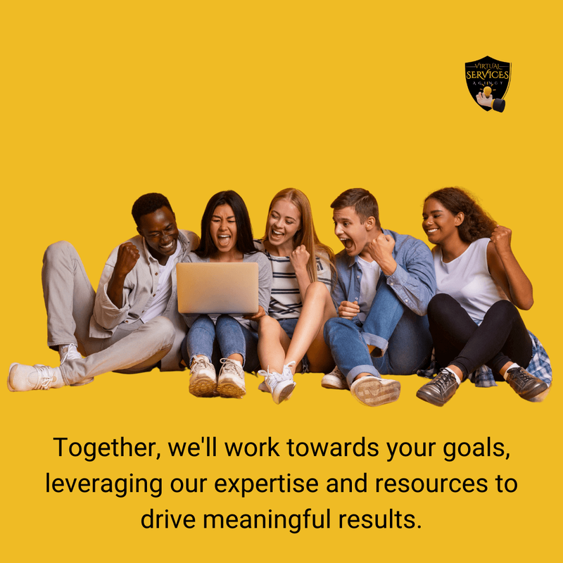 Let's team up to achieve your goals, using our expertise and resources to deliver impactful results. Success await 𝗪𝗲'𝗿𝗲 𝗰𝘂𝗿𝗶𝗼𝘂𝘀 𝗮𝗯𝗼𝘂𝘁 𝘆𝗼𝘂𝗿 𝘁𝗵𝗼𝘂𝗴𝗵𝘁𝘀! 𝗖𝗼𝗺𝗺𝗲𝗻𝘁 𝗮𝘄𝗮𝘆! #virtualservicesagency #digitalassistant