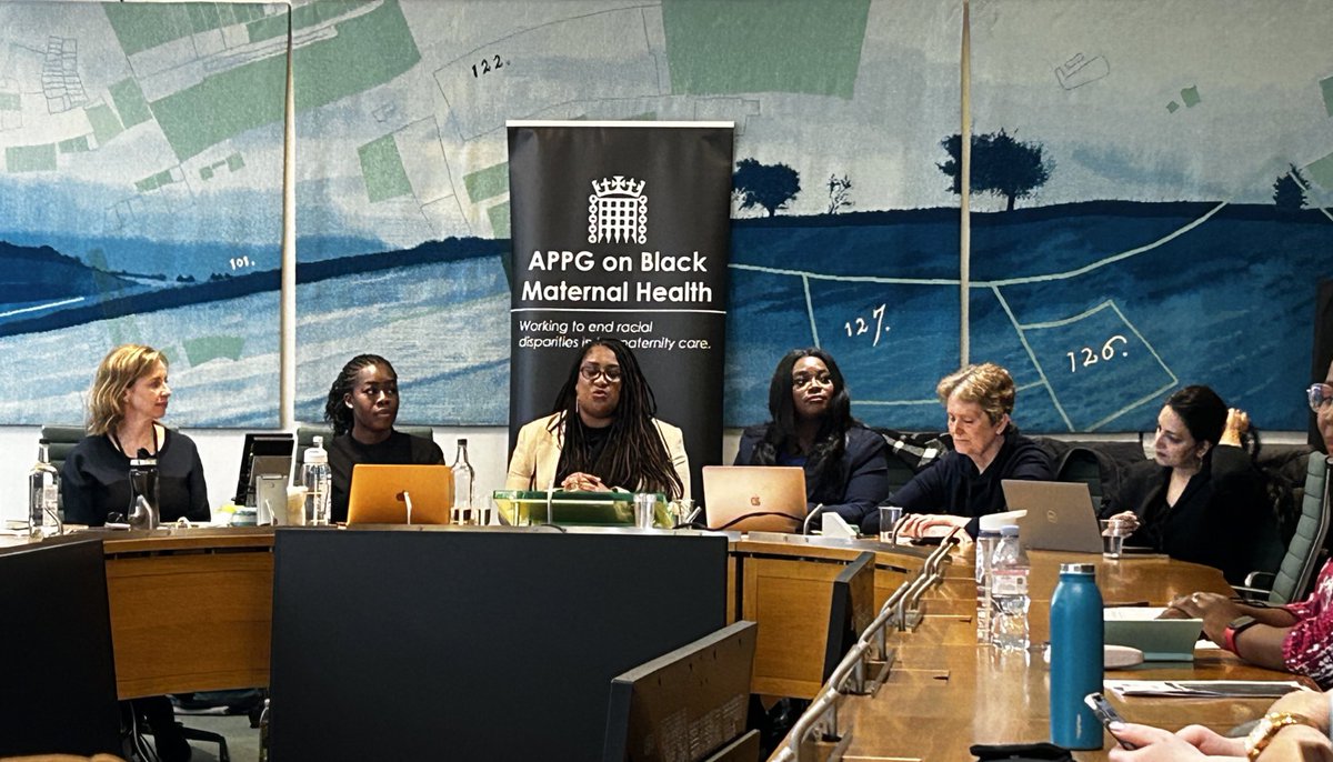 Today’s APPG on Black Maternal Health opens @BellRibeiroAddy sharing successes @fivexmore campaign in raising awareness of the need to reduce black maternal mortality. She highlights political commitment @UKLabour to set targets for reducing black maternal death #BMHAW24