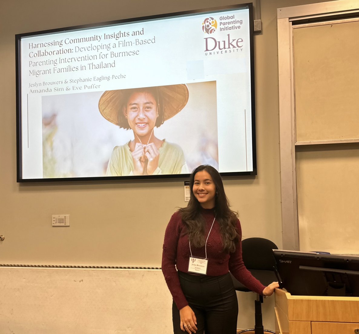 Jeslyn Brouwers presented groundbreaking research at the Carolinas Psychology Conference at @campbelledu. Her study explores a film-based parenting intervention for Burmese migrant families in Thailand, integrating cultural insights. More: bit.ly/3QlxBo3 #Parenting