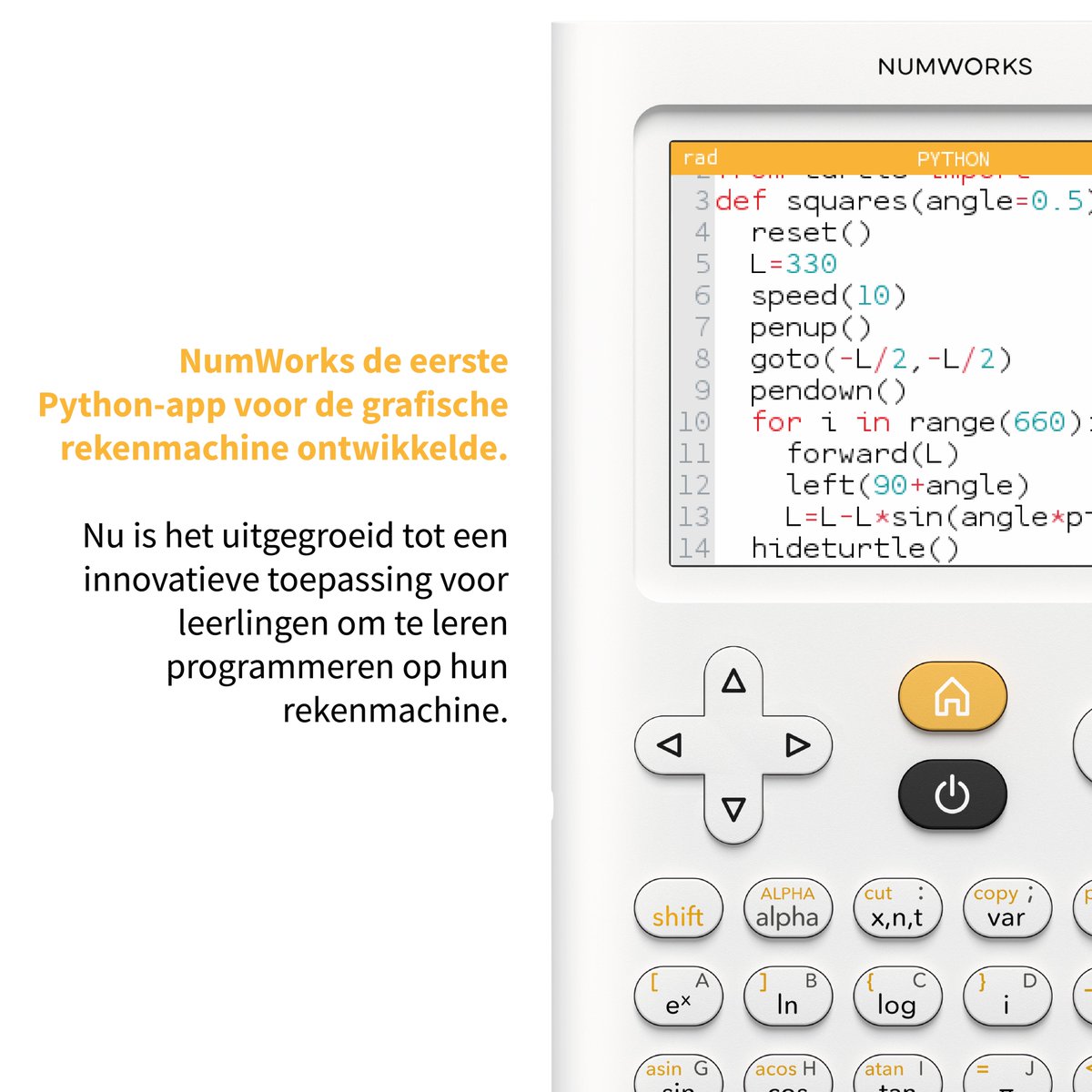 NumWorksNL's tweet photo. Weetje woensdag😋   

Wist je dat NumWorks de eerste Python-app voor de grafische rekenmachine ontwikkelde 👩‍💻. 

Nu is het uitgegroeid tot een innovatieve applicatie voor leerlingen om te leren programmeren op hun rekenmachine.  

#python #rekenmachine #applicatie #innovatief https://t.co/7QF2QaVqOe