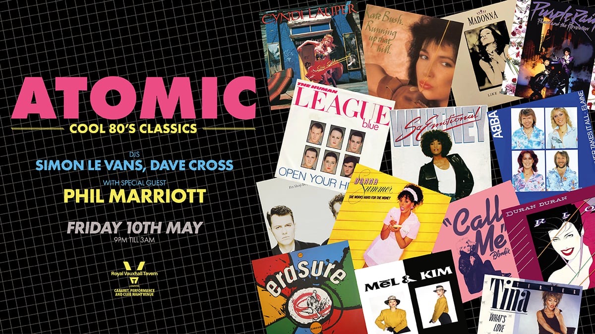 Very happy to be @simonlevans and @davecrossx's 'special guest' at ATOMIC, playing cool #80s classics at @thervt 🎹 What an honour! 😍 Snap tickets up here → bit.ly/4aNwMwB