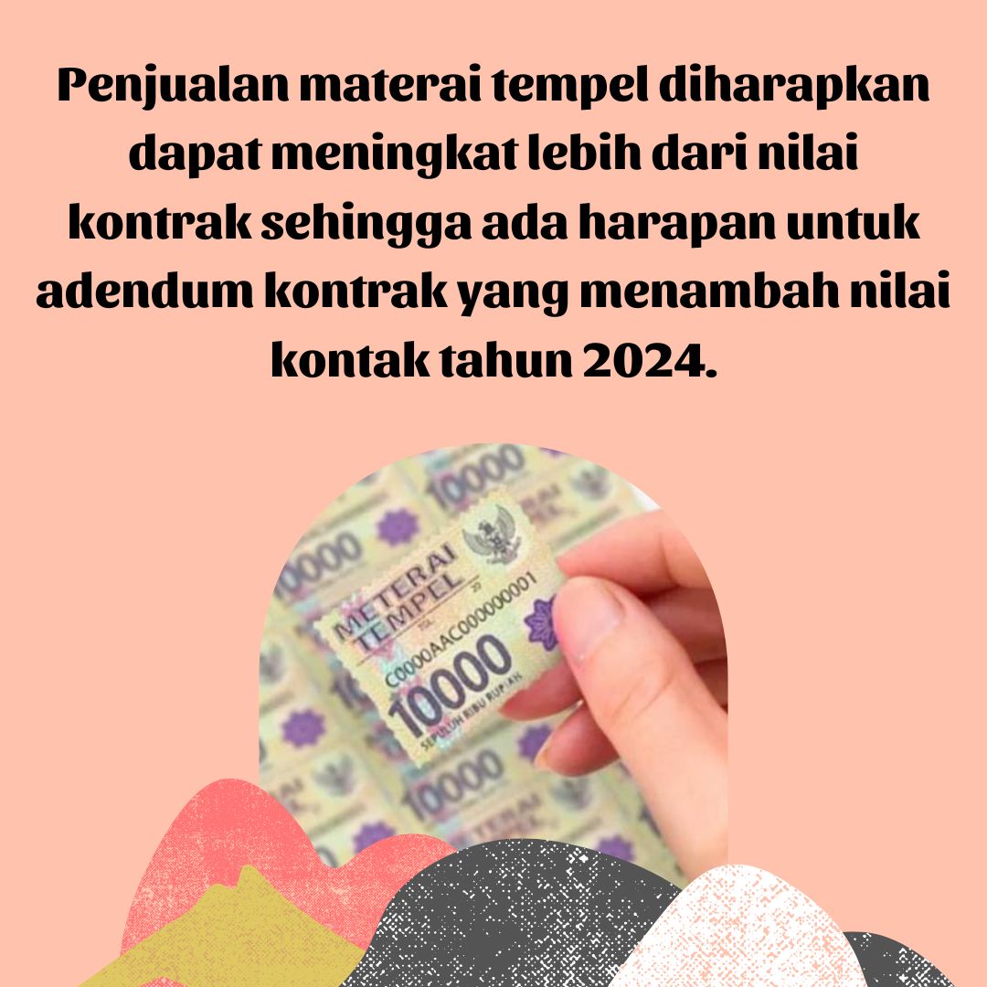 nesyaaa_ft's tweet photo. Penjualan benda meterai yang merupakan produk dari DJP, menjadi salah satu bidang bisnis utama PT Pos Indonesia, memastikan akan fokus meningkatkan penjualan meterai tempel pada 2024.
@PosIndonesia
#PosIND
#PosIndonesi https://t.co/Pz3h0c9xxH
