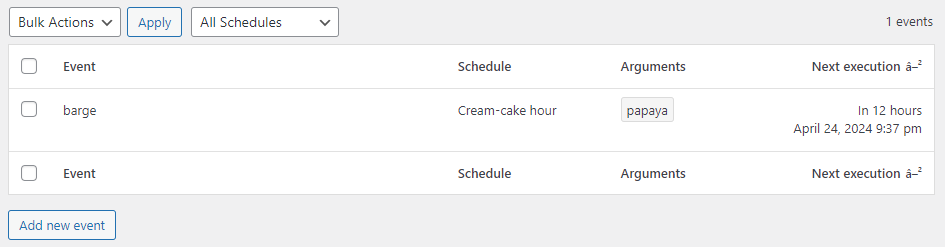 😅New #updates for Advanced Cron Manager are upcoming!✨

If you could schedule WP-cron events for any hour and day, what would be the best time for you?

#wordpress #WPcron #plugin #advancedcronmanager
