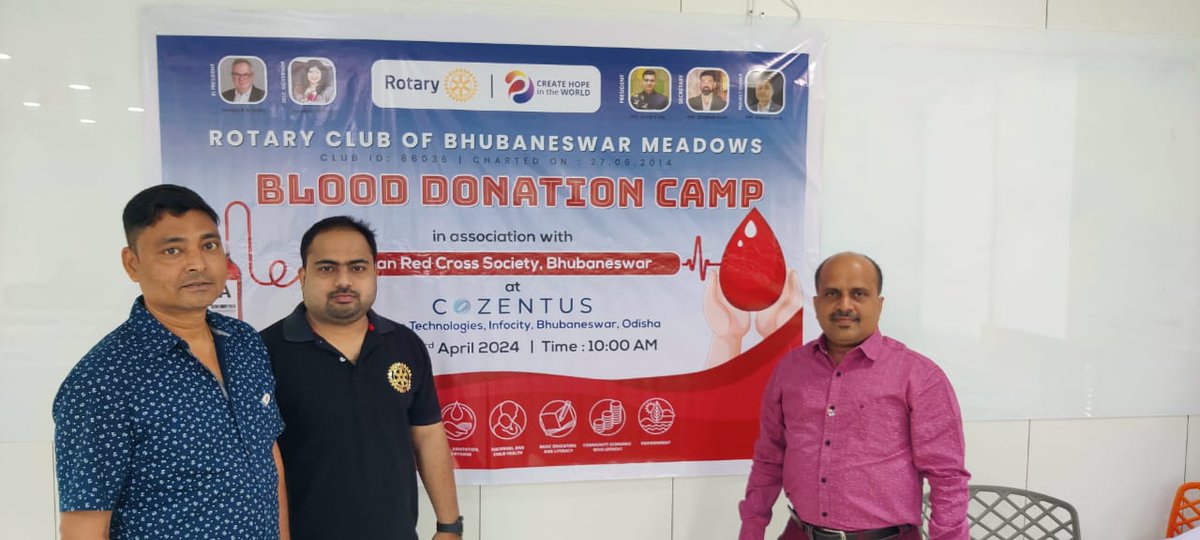 Blood Donation Camp at Cozentus Technologies by Rotary Club of Bhubaneswar Meadows in association with RedCross, Odisha. Thanks to Devesh Sinha for extending help in organizing the camp in Cozentus Technologies .