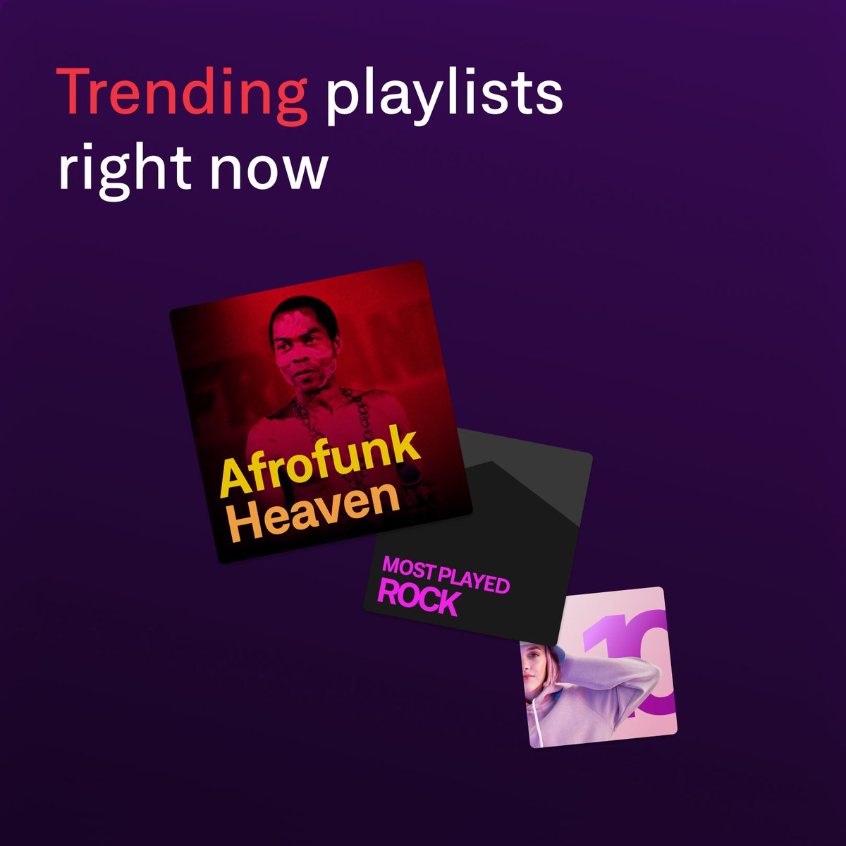Let the popular sounds for business inspire your brand 🎵 Afrofunk Heaven, Most Played Rock, and Alternative 10s are the most trending playlists as of late. #MusicforBusiness #SoundtrackYourBrand